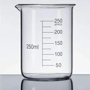 Cốc đốt thấp thành, 250ml ( có mỏ để rót), Genlab - Ảnh 1