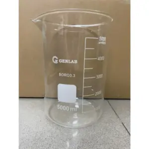 Cốc đốt thấp thành, 500ml ( có mỏ để rót), Genlab - Ảnh 1