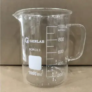 Cốc đốt thấp thành, 1000ml ( có mỏ để rót), Genlab - Ảnh 1
