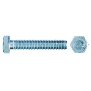 Bộ bu lông lục giác ngoài ren suốt mạ kẽm, DIN933 M16x80 ( gồm 1 bu lông + 1 đai ốc), OEM - Ảnh 1