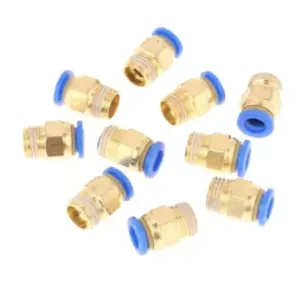 Đầu nối hơi nhanh, ống phi 16 (PC16-03) bằng đồng, OEM - Ảnh 1