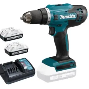 Máy khoan búa vặn vít dùng pin, bao gồm: thân máy HP488DWAE + 2 pin BL1820G + 1 sạc DC18WA, Makita - Ảnh 1