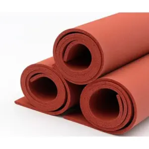 Tấm silicone chịu nhiệt, khổ rộng: 1m; dày: 3mm; màu đỏ, OEM - Ảnh 1