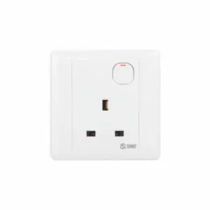 Ổ cắm 3 chấu, S9813S (kèm đế nổi S238), Sino - Ảnh 1