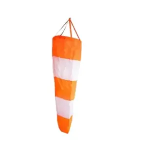 Ống vải chỉ hướng gió, KT:30x120x25cm ( màu đỏ trắng xen kẽ/ chiều dài mỗi màu 25cm), OEM - Ảnh 1
