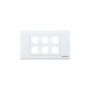 Mặt công tắc 6 lỗ màu trắng, S186/X, Sino - Ảnh 1
