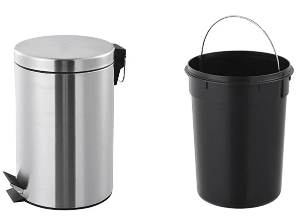 bl052544-thung-rac-inox-dap-chan-kich-thuoc-29-5x65cm-dung-tich-30l-paloca Thùng rác inox đạp chân, kích thước: Ø29.5x65cm; dung tích: 30L, Paloca - Ảnh 1