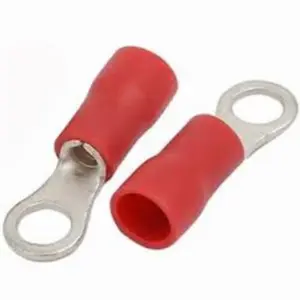 Đầu cos tròn bọc nhựa màu đỏ, RV2-4, OEM - Ảnh 1
