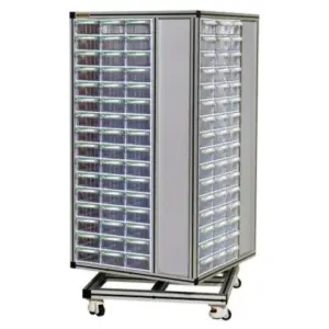Tủ đựng linh kiện 4 hướng xoay tròn, CA1003A (KT:670*670*1366mm), Choongang - Ảnh 1