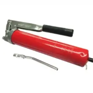 Bơm mỡ bò bình thép đỏ, 400cc có núm xả gió (400 bar), Standard - Ảnh 1